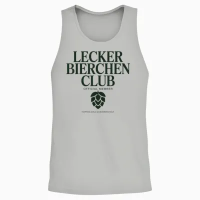 Lecker Bierchen Club Official Member Bier Humor Unisex Tank Top - Ash