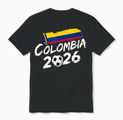 Kolumbien Fußball Fußball Game Player Fan Kolumbianische Flagge Unisex T-Shirt - Black