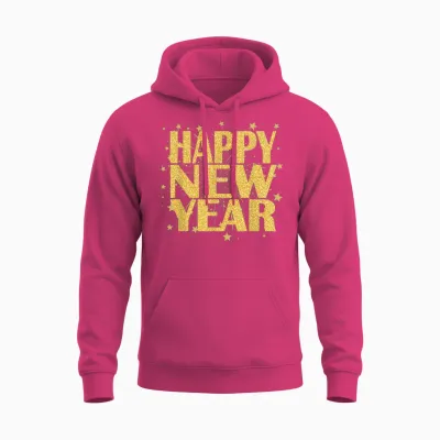 Happy New Year 2026 New Years Eve Party Countdown Fireworks Unisex Hoodie - Heliconia