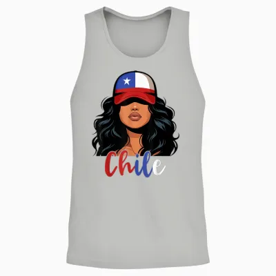 Drapeau Chilien Fille Chilena Fière Femme Unisex Tank Top - Ash