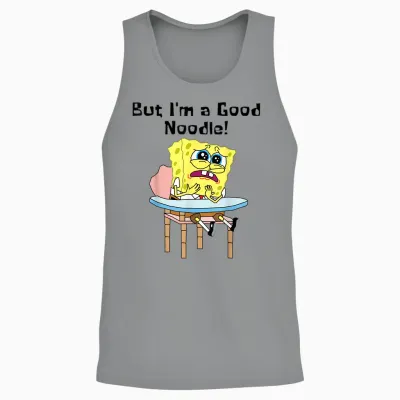 Mademark X Spongebob Squarepants - but I Am a Good Noodle Spongebob Squarepants Back to School Unisex Tank Top - Sport Grey