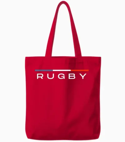 France Supporters Rugby Patriot French Tote Bags - Red