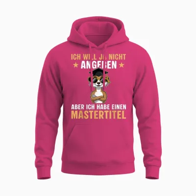 Study Passed Meerkat Master Graduation Unisex Hoodie - Heliconia