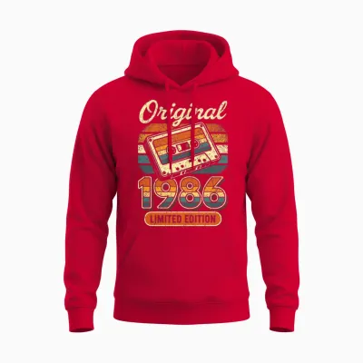 40. Geburtstag Mann Frau 40 Jahre Deko 1986 Geschenk Lustig Unisex Hoodie - Red