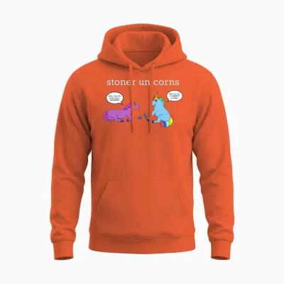 Stoner Unicorns T-Shirt (women's Standard) Unisex Hoodie - Orange