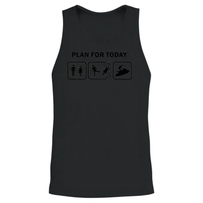 Funny Jetski Unisex Tank Top - Black