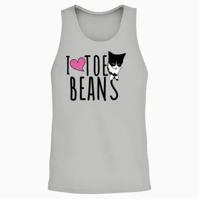 I Love Toe Beans Unisex Tank Top - Ash