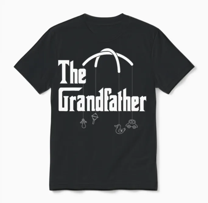 Grandfather Quote Funny Design for Grandpas Unisex T-Shirt in Black