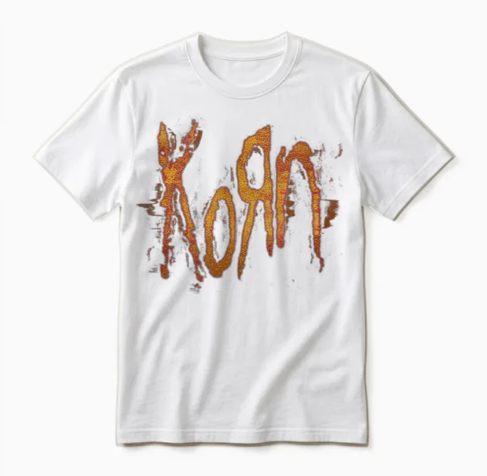 Korn Fire-Logo Unisex T-Shirt in White