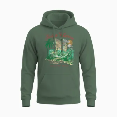 One Piece the Going Merry Adventure Awaits Unisex Hoodie - Military Green