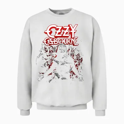 Ozzy Osbourne Ozzy with Bats Unisex Sweatshirt - White