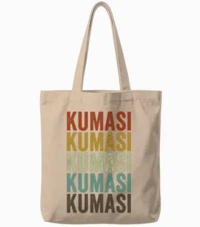 Kumasi Ghana Retro Vintage Tote Bags - Natural