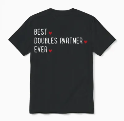 Doubles Partner Unisex T-Shirt - Black