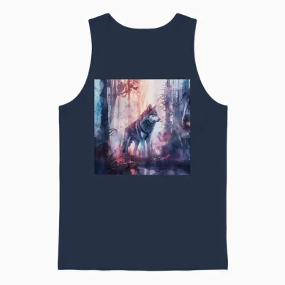 Dog Unisex Tank Top - Navy