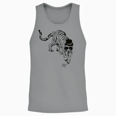 Funny Tiger Unisex Tank Top - Sport Grey