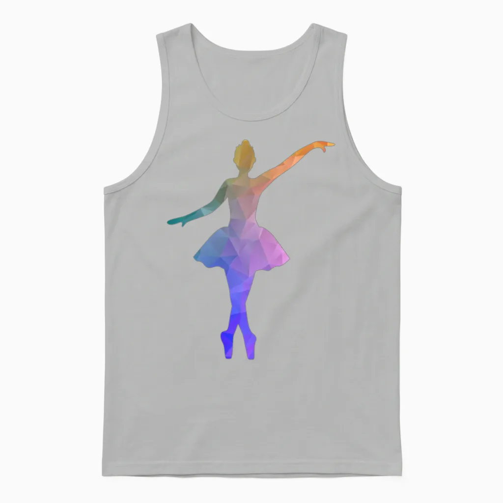 Retro Ballet Ballerina Unisex Tank Top - Ash
