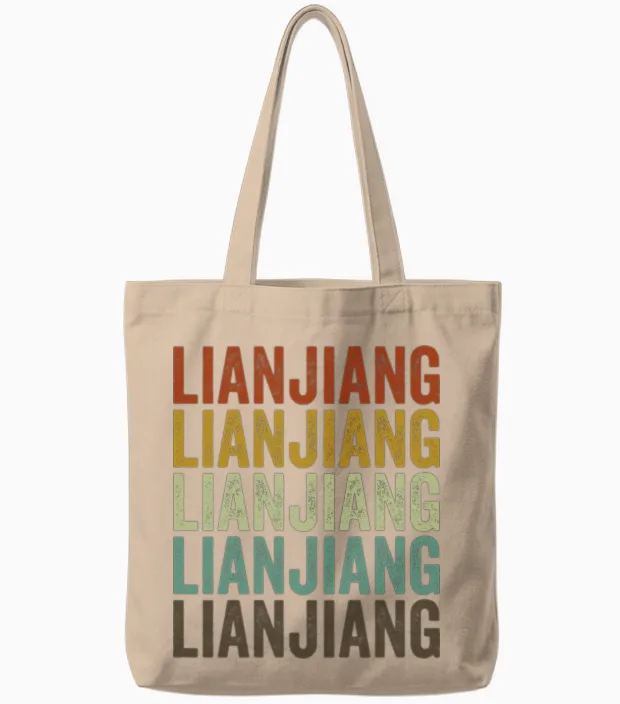 Lianjiang China Retro Vintage Tote Bags - Natural