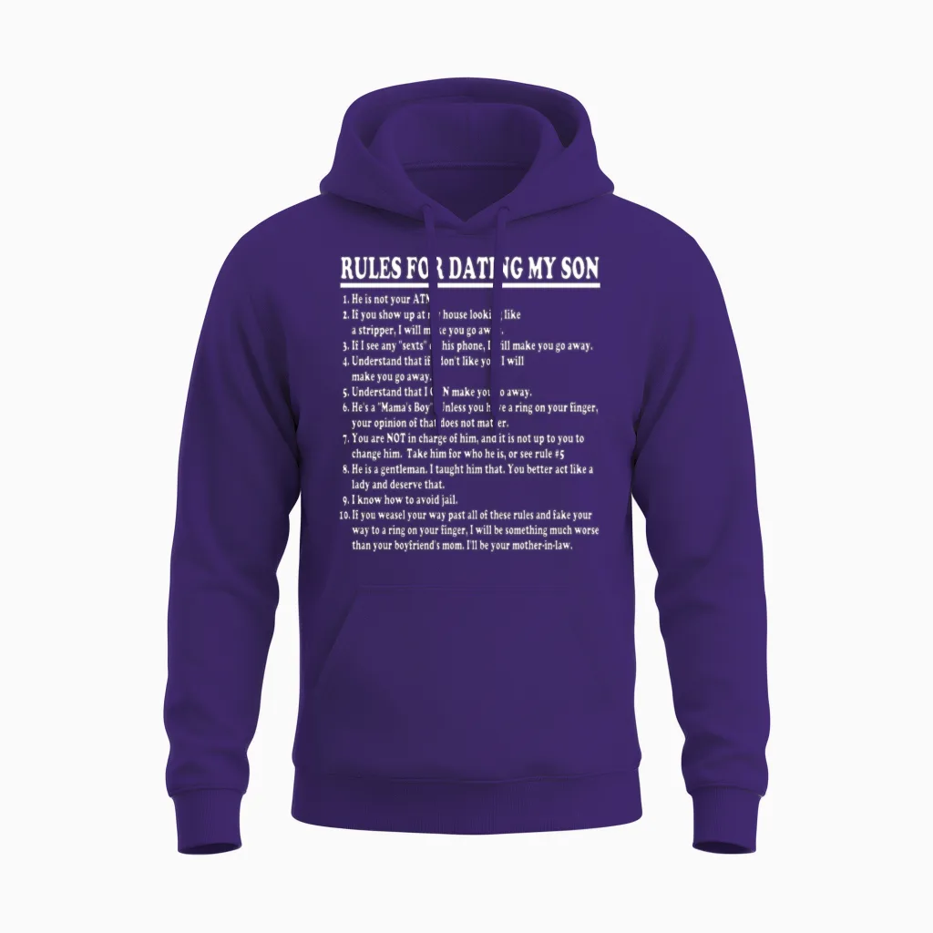 Rules for Dating My Son - Kids & Baby Unisex Hoodie - Purple