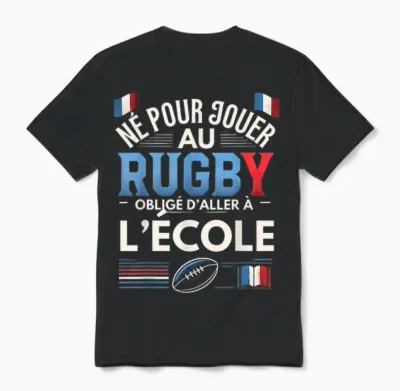 Rugby Kids Boys Rugby Player Humour Rugby T-Shirt, Black, S Unisex T-Shirt - Black