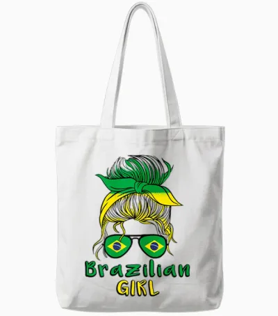 Brasilianisches Mädchen Brasilien Mädchen Brasilien Frauen Flagge Tote Bags - White