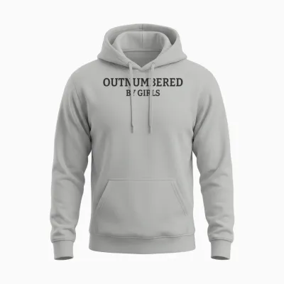 Outnumbered by Girls Funny Parenting Unisex Hoodie - Ash