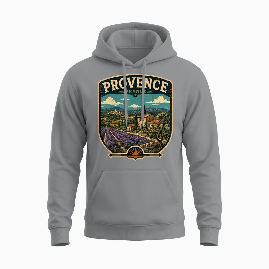 Provence France Voyage En Famille Vacances Provence Unisex Hoodie in Sport Grey