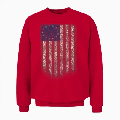 Betsy Ross Shirt 4th of July American Unisex Sweatshirt - Red