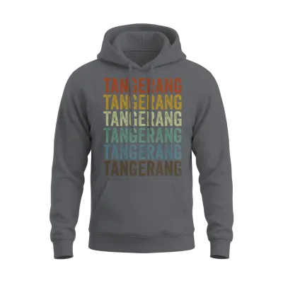 Tangerang Indonesia Retro Vintage Unisex Hoodie - Charcoal