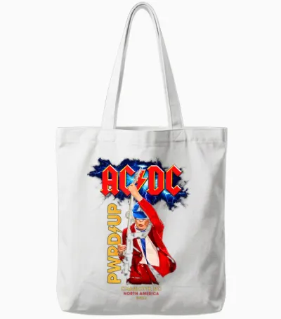 Ac/dc Pwr Up Charlotte Nc North American Tour 2026 Photo Tote Bags - White