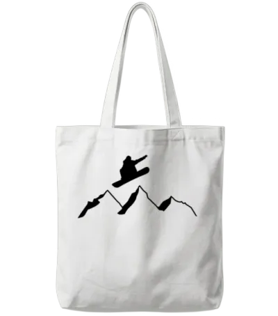 Snowboarding! Tote Bags - White