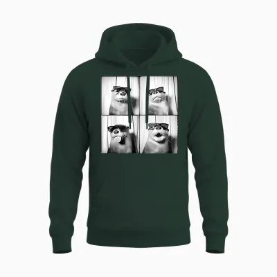 Funny Otter in Sunglasses Love Otters Sea Otter Lover Unisex Hoodie - Forest