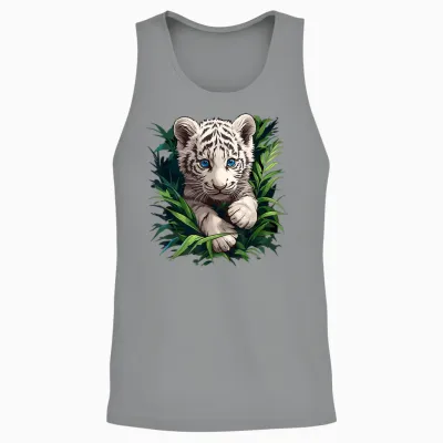 White Tiger Weiße Tiger Weißer Tiger Unisex Tank Top - Sport Grey