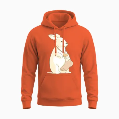 Lucky Human Foot Unisex Hoodie - Orange