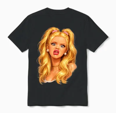 Lustiges Meme Gesicht Doll Face Sarkasmus Design Mit Love Unisex T-Shirt - Black