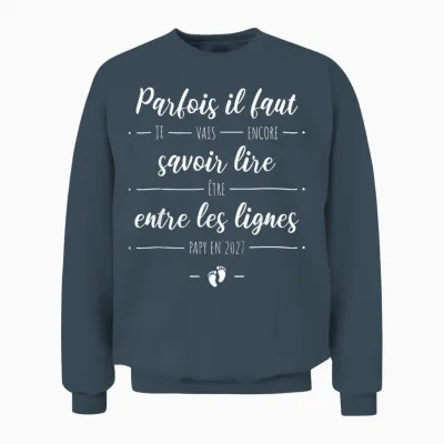 Encore Papi 2027 Papy Annonce Grossesse Encore Grand Parents Unisex Sweatshirt - Dark Heather