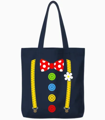 Clown Costume Braces Fancy Dress Carnival Tote Bags - Navy