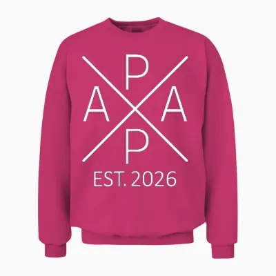 Papa Est. 2026 T-Shirt "vater Seit 2026 Werdender Papa 2026" [german Language], Black, S Unisex Sweatshirt - Heliconia