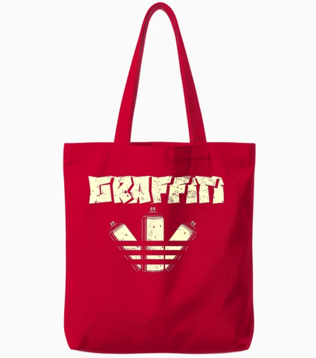 Graffiti Street Urban Art Spray Paint Graffiti Artist T-Shirt, Black Tote Bags in Red