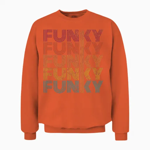 Funky Retro Unisex Sweatshirt in Orange