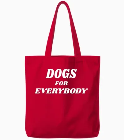 Dogs for Everybody Tote Bags - Red