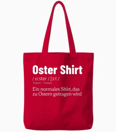 Funny Easter T-Shirt Easter Bunny Saying Easter T-Shirt, Black Tote Bags - Red
