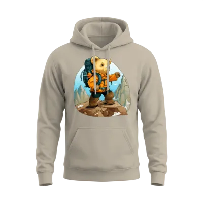 Bears Mountaineers / Hiking Bear Unisex Hoodie - Sand