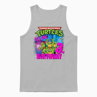 Mademark X Teenage Mutant Ninja Turtles - Kids Original Teenage Mutant Ninja Turtles 3rd Third Birthday Unisex Tank Top - Ash
