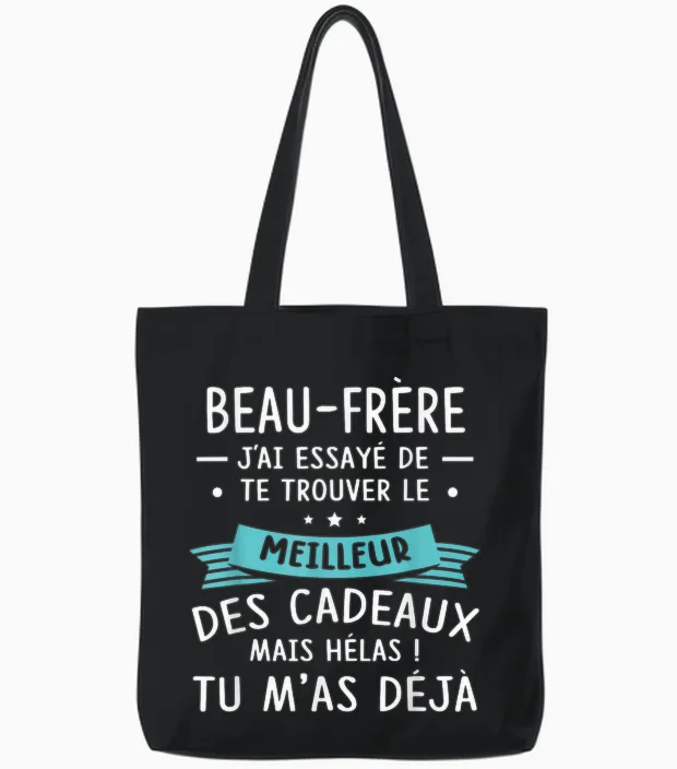 Funny Funny Christmas T-Shirt Gift Idea for the Law Brother, Black, S Tote Bags in Black