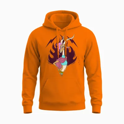 Disney Zootopia 2 Gazelle Big Face Halloween Costume Unisex Hoodie - Safety Orange