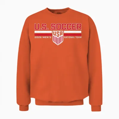 World Cup 2026 Usmnt Roster Navy Unisex Sweatshirt - Orange