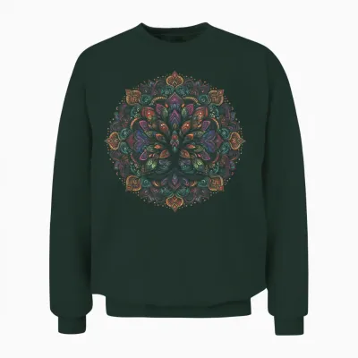 Cooles Lebensbaum-Symbol Im Mandala-Kunst-Stil Für Herren Und Damen Unisex Sweatshirt - Forest
