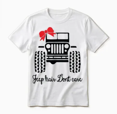 Jeep Hair Dont Care Unisex T-Shirt - White