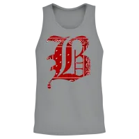 Capital B Red Bandana Blood Piru Gangster Brim Unisex Tank Top - Sport Grey – 2