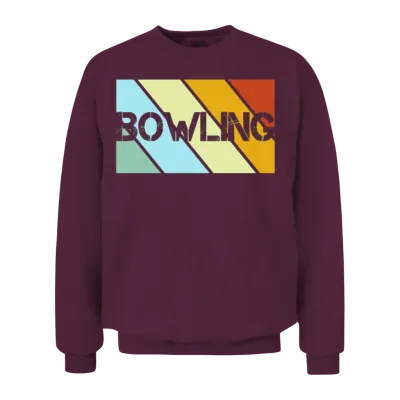 Bowling Retro Unisex Sweatshirt - Maroon